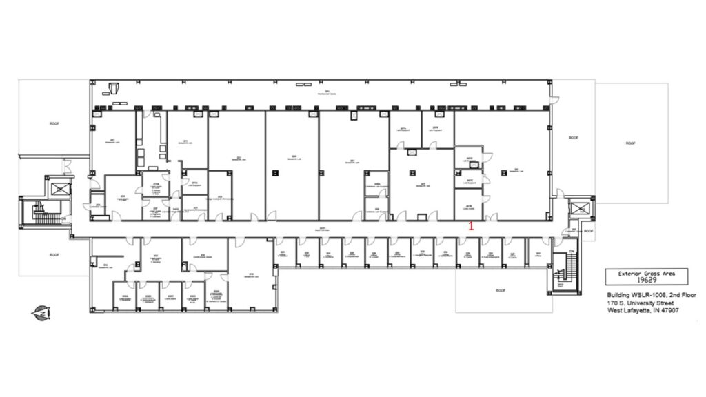 Map showing AED location in WSLR Hall.