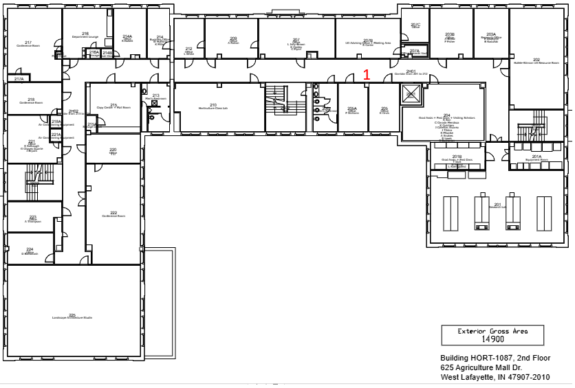 Map of the location of the HORT AED machine.