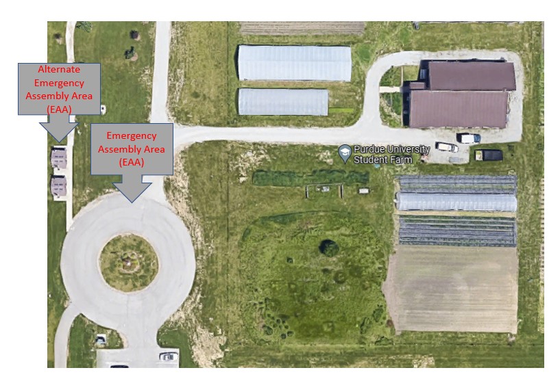 Map of EAA locations for the PSF.