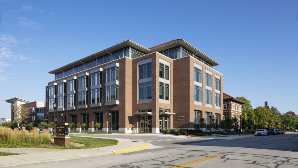 Photo of the exterior of the ABE building
