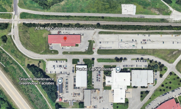 Google earth overhead picture of ADM and surroundings