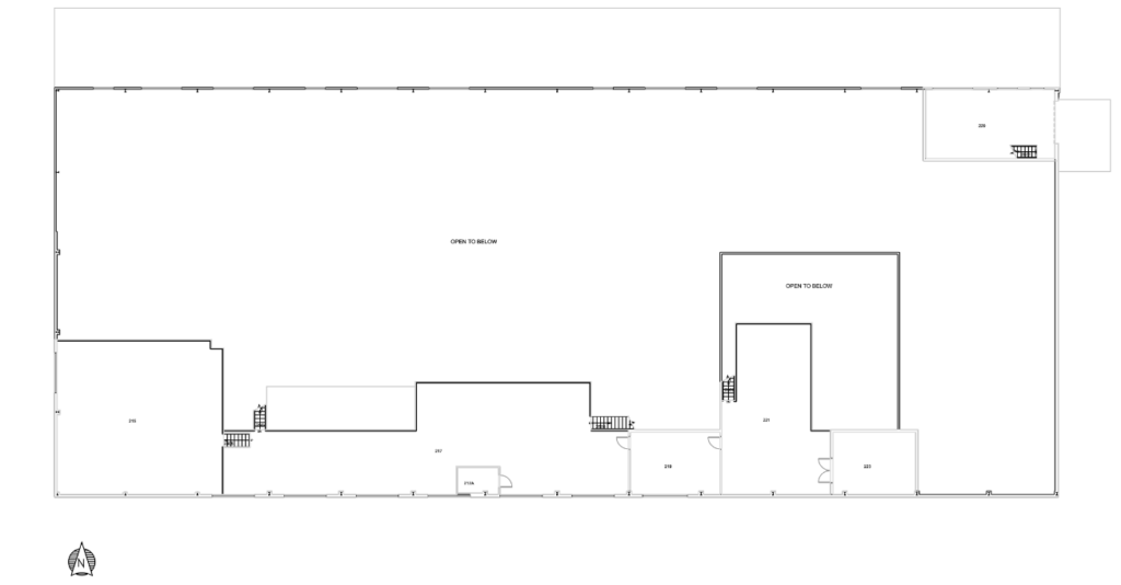 Floorplan of the mezzanine in AERO building.