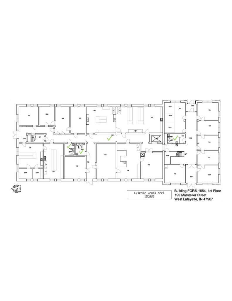 Examples of areas in FORS building to take cover in case of severe weather, HAZMAT or Civil Disturbance