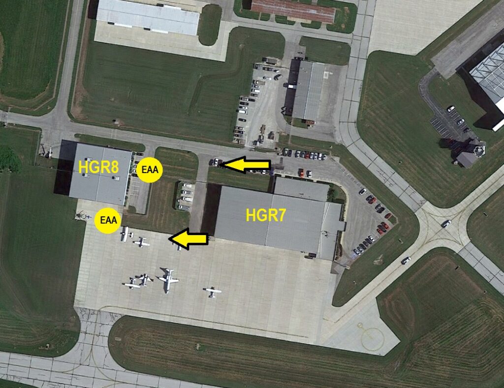 Overhead view of HGR7 and respective EAA's