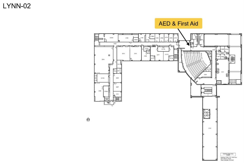 Lynn AED Locations 2nd Floor