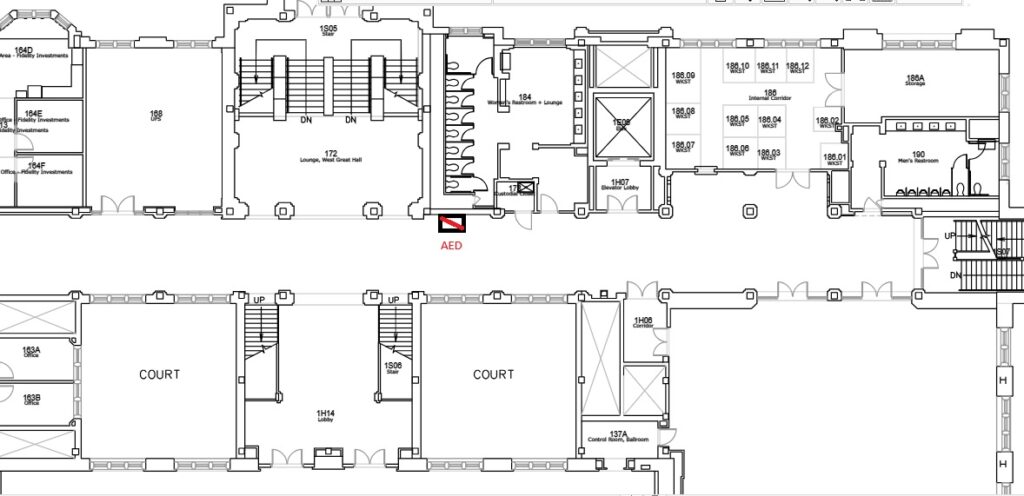 Ground Floor AED map