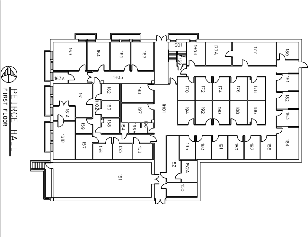 Exits are located to the North, East, and South on the 1st floor.