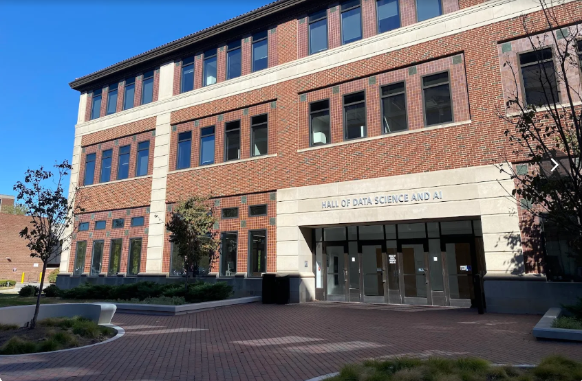 The South face of the Hall of Data Science and AI.