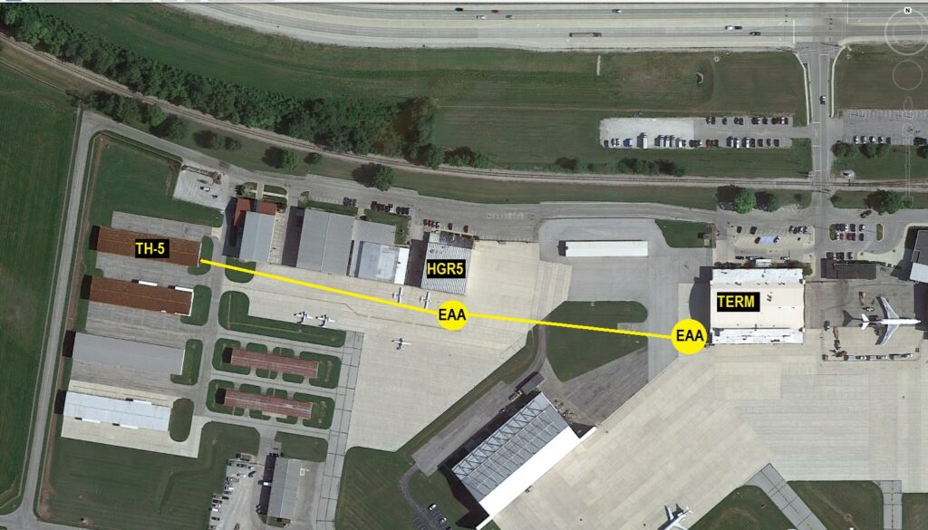 Overhead view of TH-5 and its EAA's