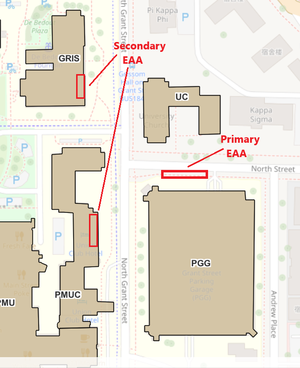 Map of primary and secondary EAA locations as described in this section.