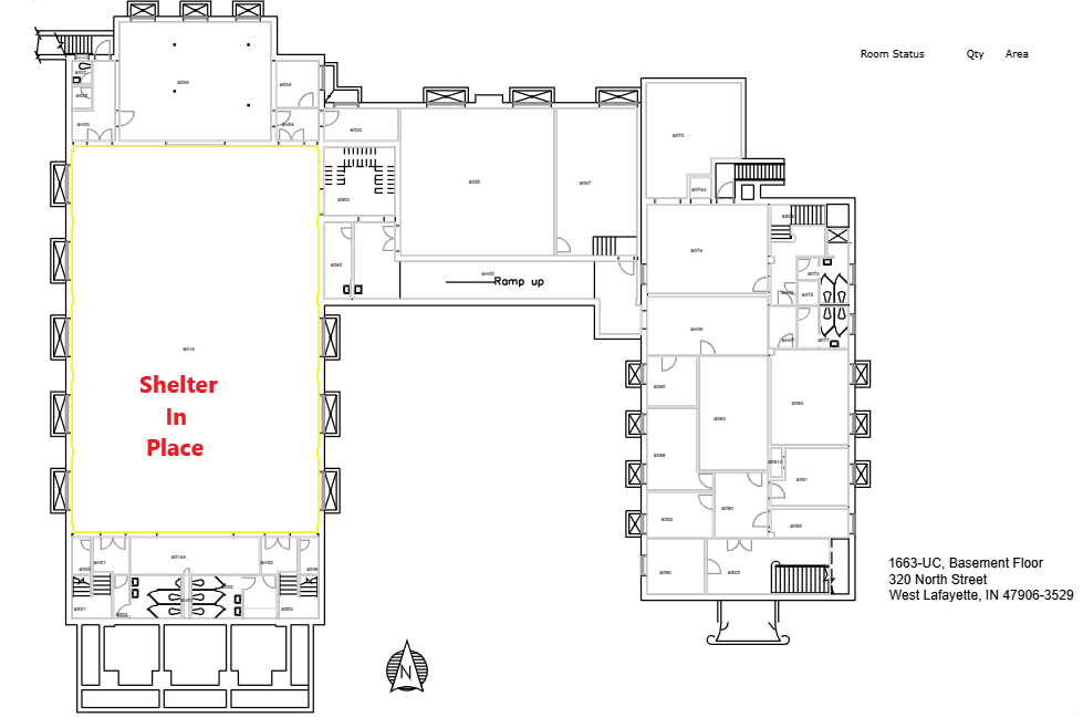 Map of shelter in place location