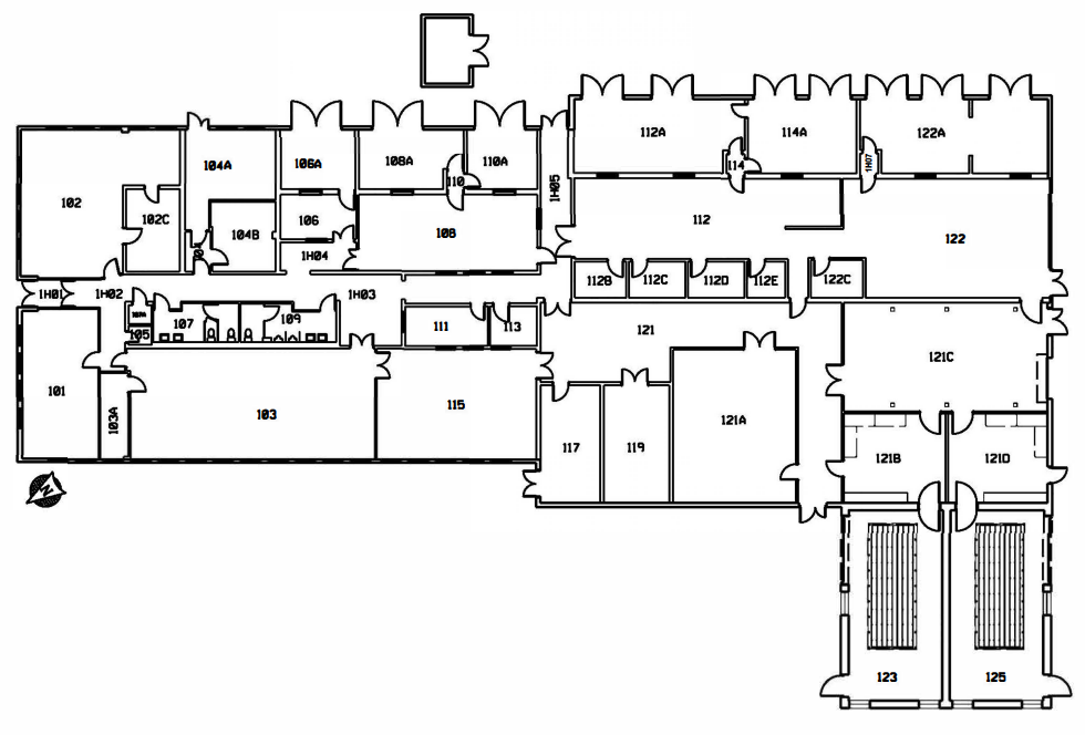 ZL1 floor plan, north is down and left