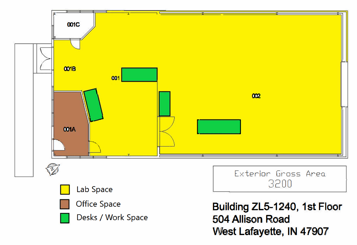 ZL5 floor plan, north is up and right