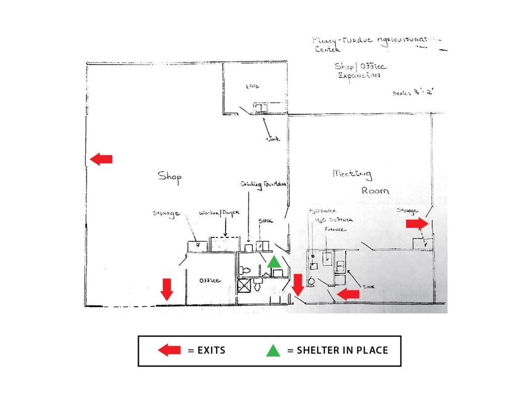 PPAC evacuation and shelter in place locations