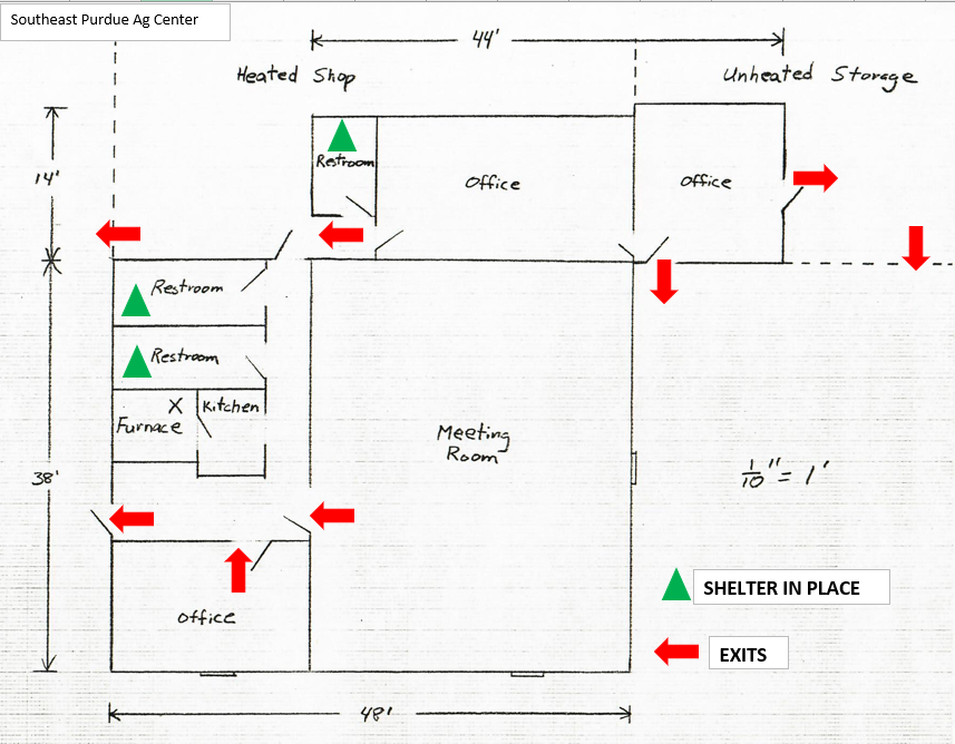 SEPAC evacuation and shelter in place map