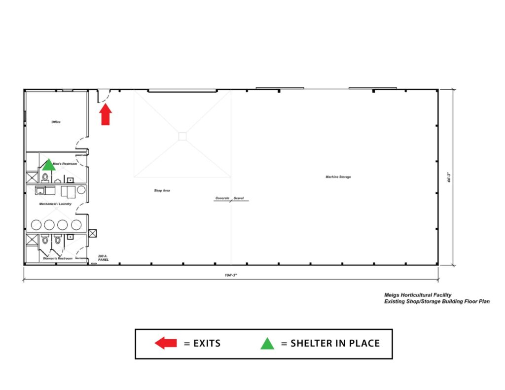 MEIGS evacuation ahd shelter in place location map