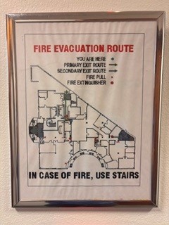 STT 2nd floor evacuation route map