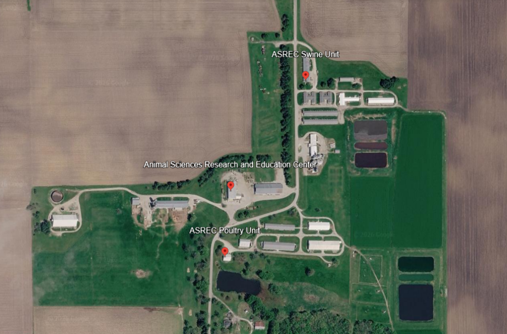 Aerial map view of ASREC