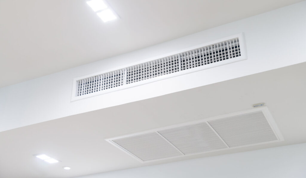 A ceiling air conditioning vent