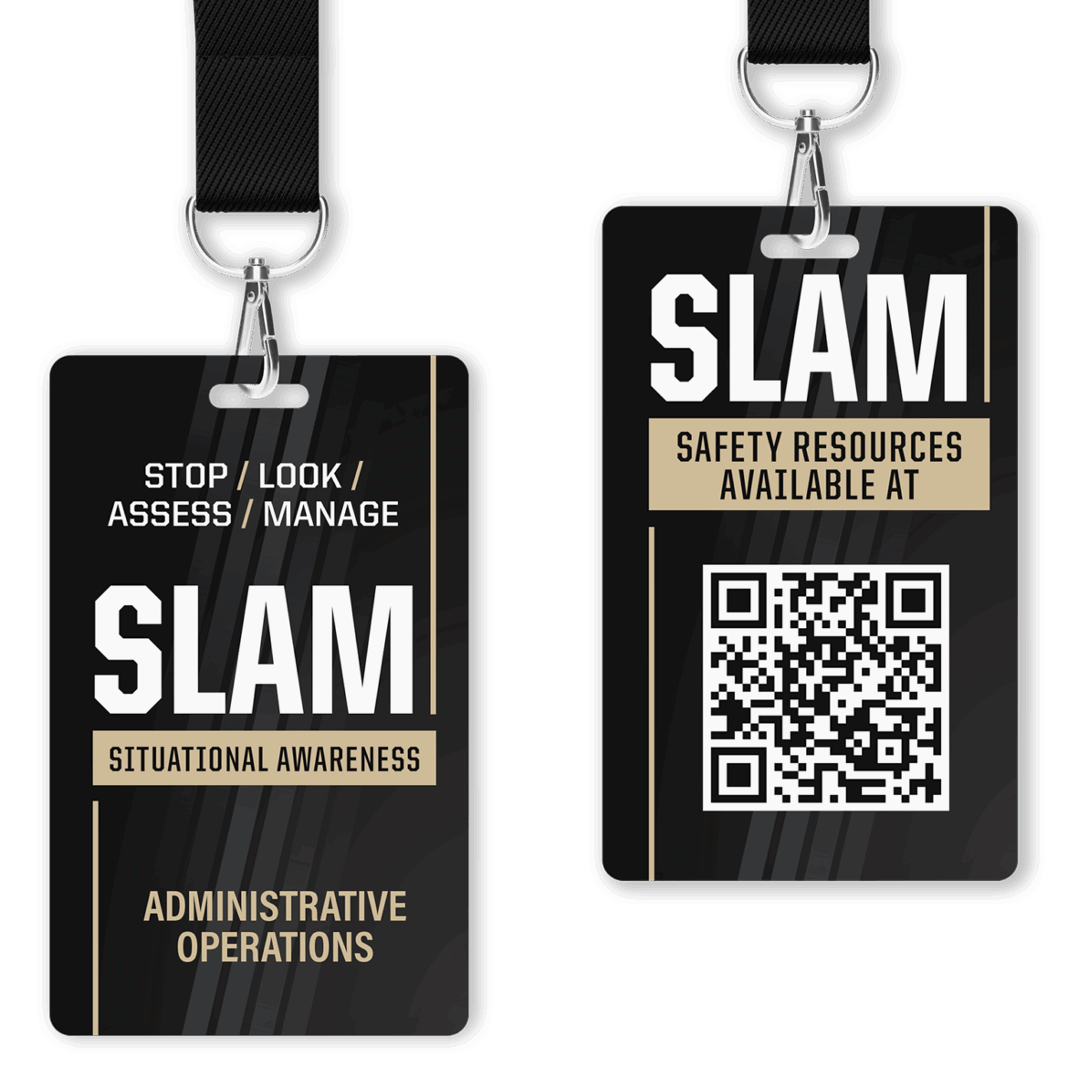 SLAM Card plastic badge mockup