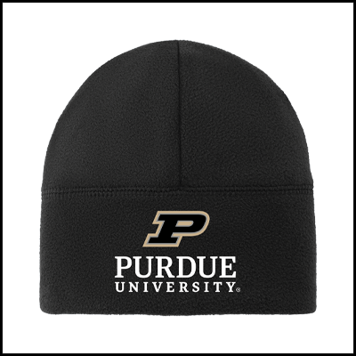 Fleece beanie in black