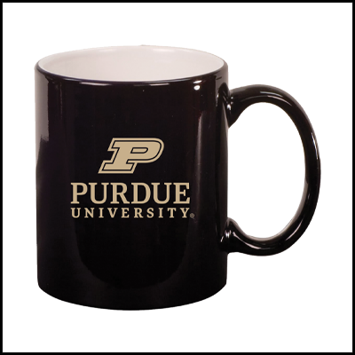 black ceramic coffee mug