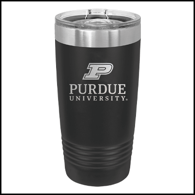 black insulated tumbler with lid