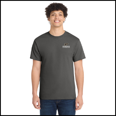 Cotton tee in charcoal