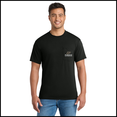 Pocket tee in jet black