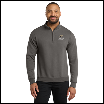 Quarter zip in charcoal