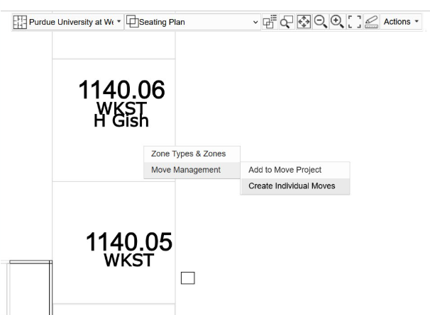 Screenshot showing the path to Create Individual Moves.
