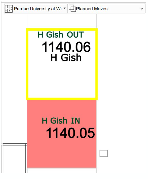 Screenshot showing how the move should look on the screen once completed.