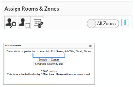 Screenshot showing how to search for an individual using advanced search mode.