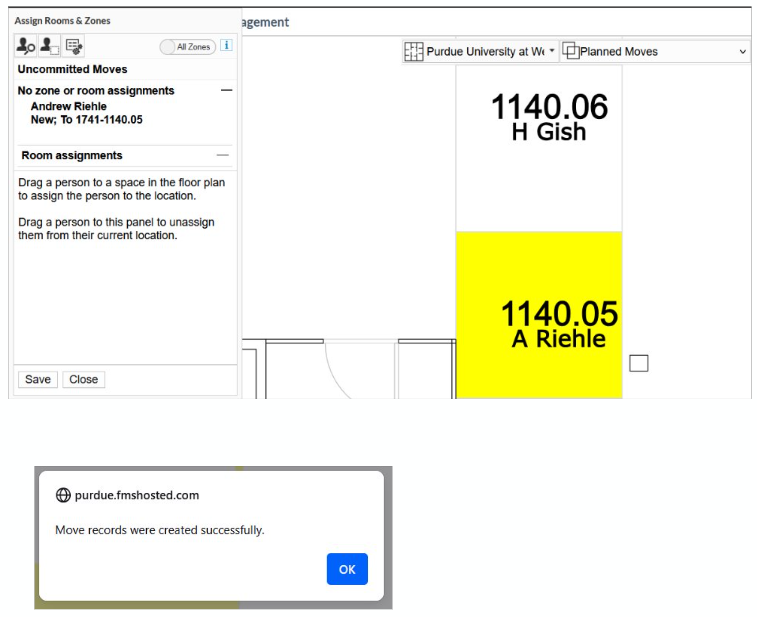 Screenshot showing how the screen should look once all steps are completed.