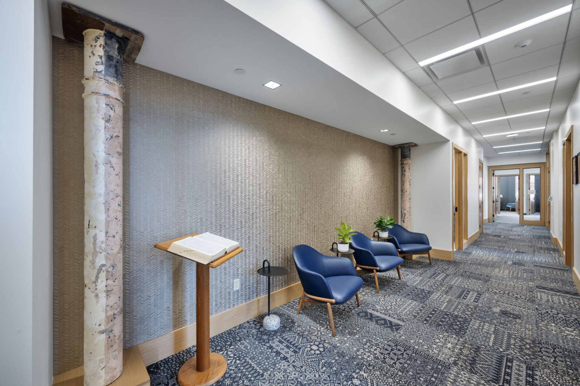 University Hall offices hallway