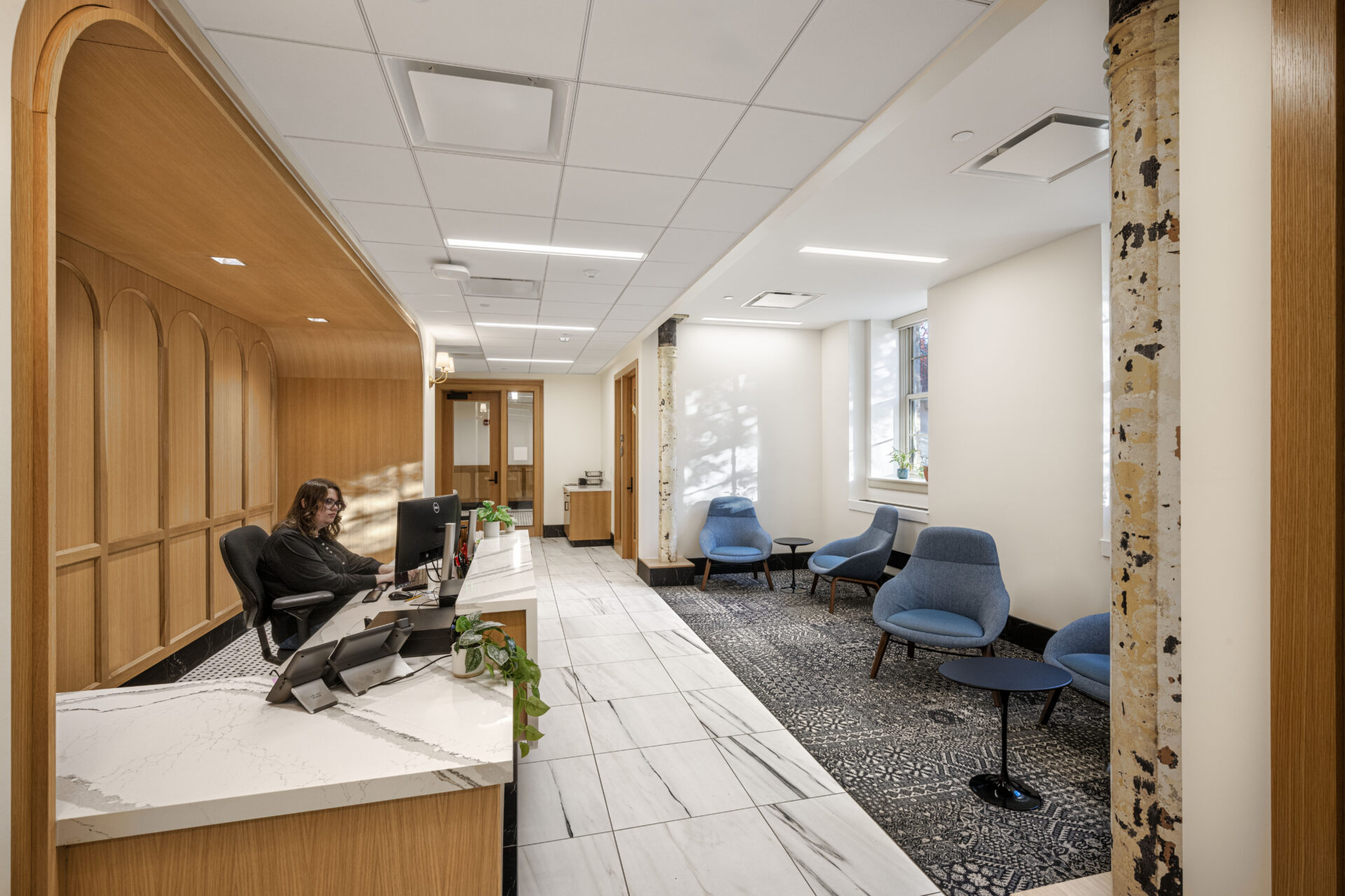 University Hall student reception desk