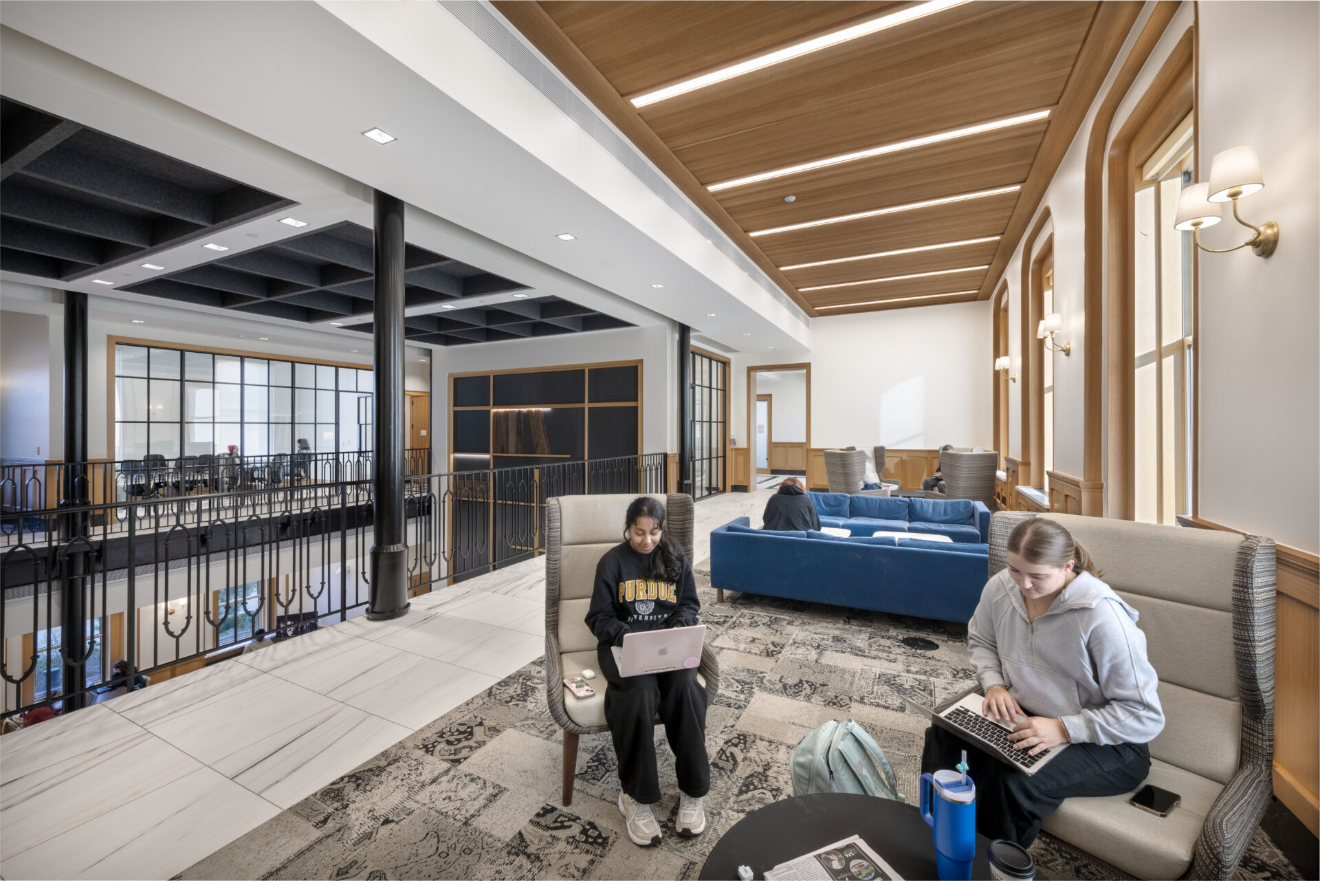 University Hall second floor study area