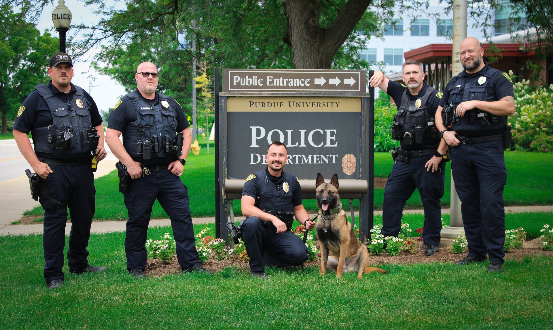 Officer Nate Foster was recently selected as a new explosive detection K-9 handler for PUPD. K-9 Yaman is a 1.5-year-old Belgian Malinois from Vohne Liche Kennels in Denver, Indiana.