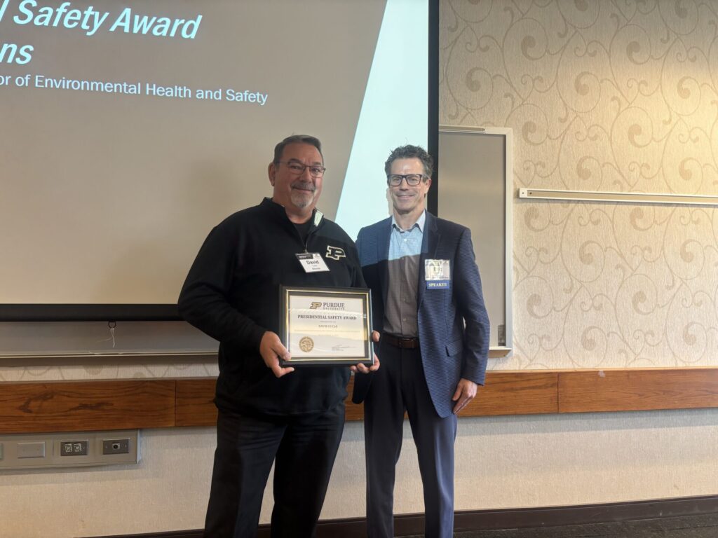 Dave Lucas with Senior Director of Environmental Health and Safety, Eric Butt.