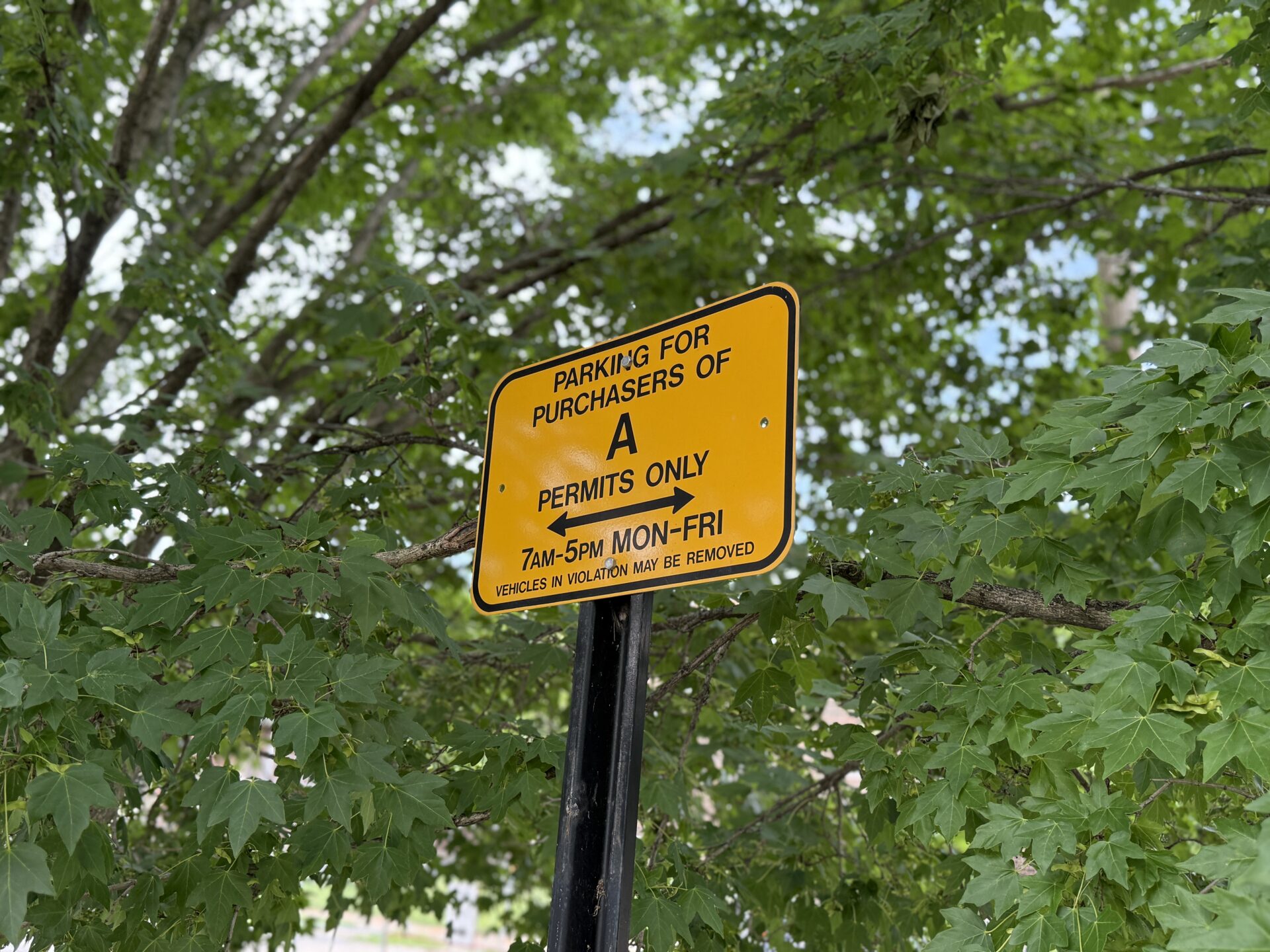 Posted sign for Purdue 