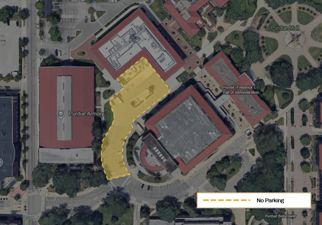 Parking will be unavailable in the area of the Armory, Elliott Hall of Music and Chaney Hall July 6-31.