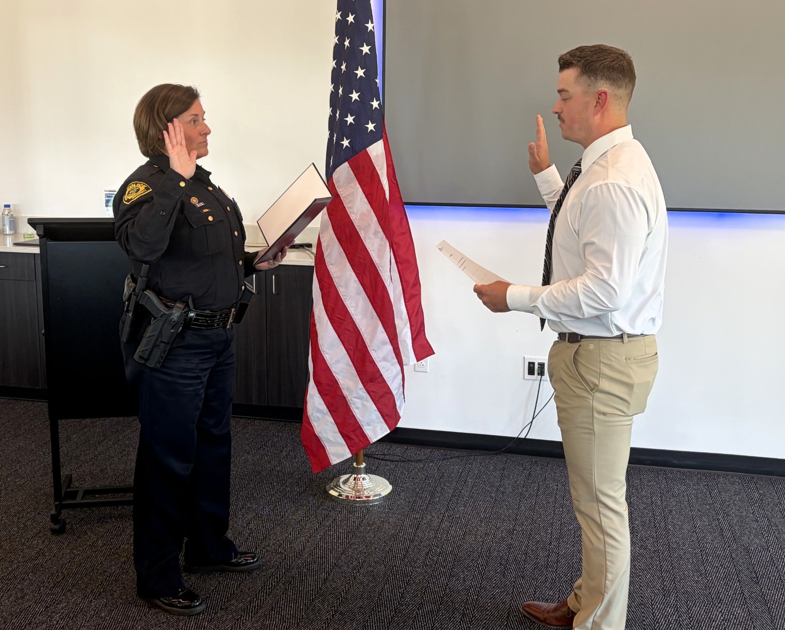 Officer Kyle Cates was officially sworn in to the Purdue University Police Department on June 2.