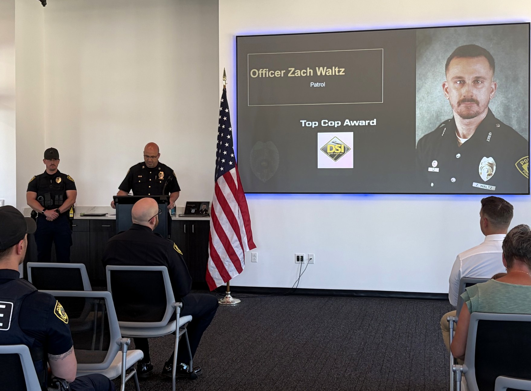 Officer Zach Waltz was recognized as the Top Cop for the Purdue University Police Department for 2025.