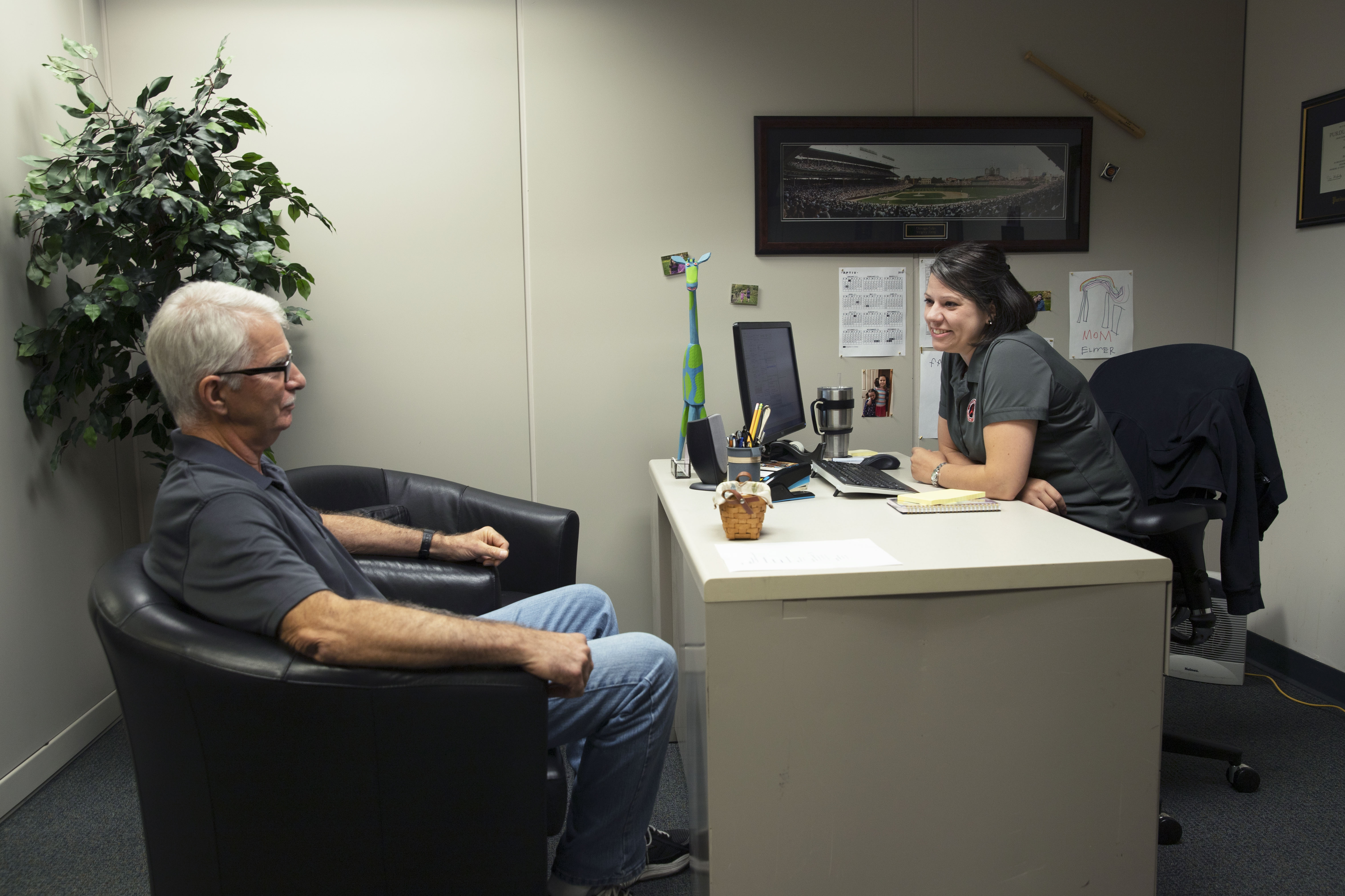 Dave Eagan and Amy VanHorn in the Aptiv office
