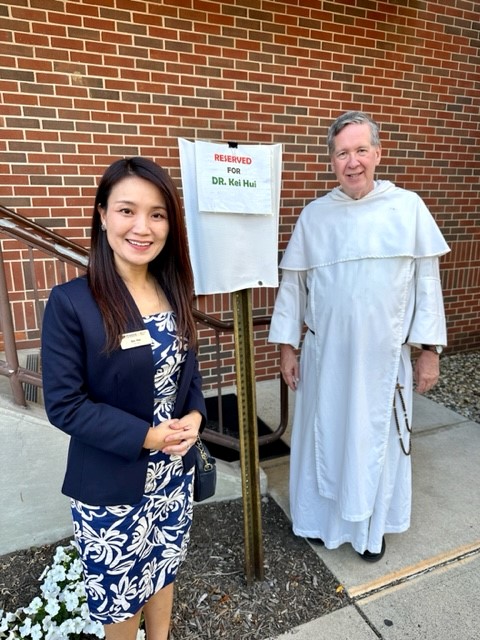 Greeted at St. Tom's parish with a gracious welcome from Father Tom McDermott.
