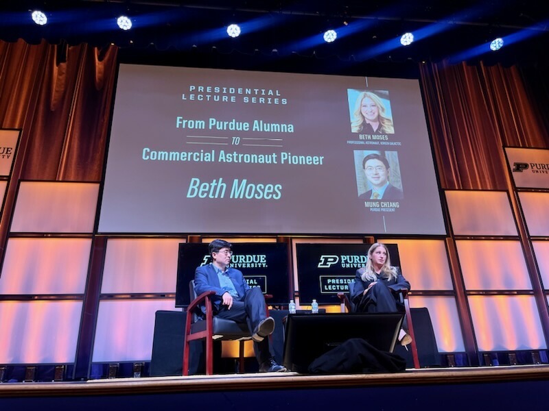 Presidential Lecture Series featuring Purdue alumna and commercial astronaut Beth Moses.