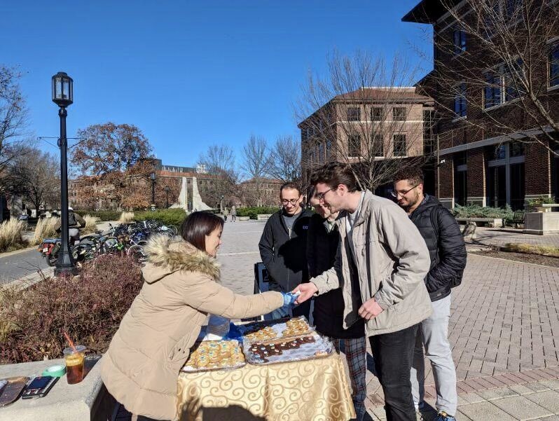 Home-baked cookies for our Purdue University students taking finals. 💛🖤 Many were surprised that the cookies were free and home-baked!