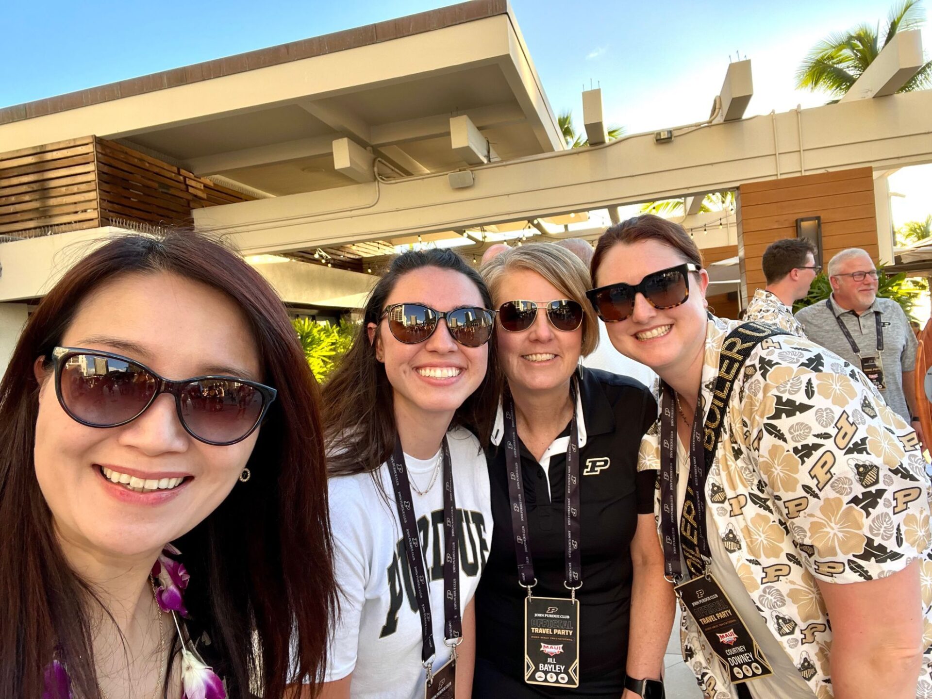 Going Above and Beyond- the Dedicated and Passionate Staff of the John Purdue Club. A Team That Makes It Happen: this staff worked tirelessly behind the scenes to ensure all details were taken care of in Hawaii! Boilermaker Spirit at its best!