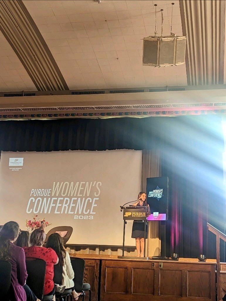 Grateful and humbled to deliver the welcome address at the Purdue Women's Network Annual Conference. The event was a wonderful opportunity to connect with inspiring women and share insights on a range of topics