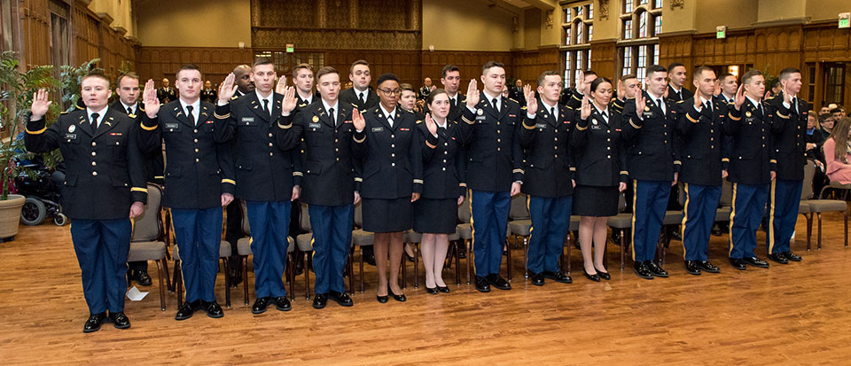 ROTC students participate in commissioning ceremoney